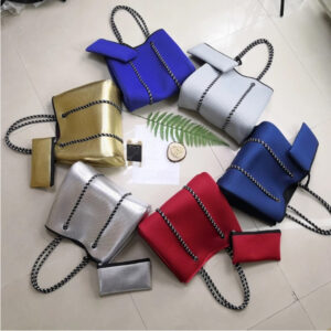 Neoprene Large Multipurpose Beach Bag Tote Bag Stylish Gym Women Shoulder Bag With Small Purse