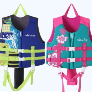 Toddler Swim Vest Neoprene Kids Float Jacket Swimming for Children with Dual Adjustable Safety Straps