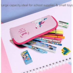 Neoprene Waterproof Pencil Pouch Slim Stationery Zipper Cute Pen Storage Portable Bag for Pencils