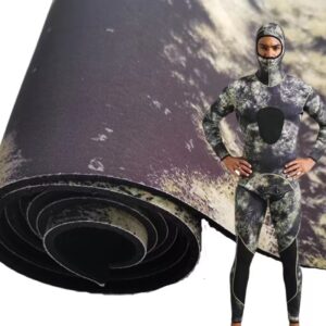 Camouflage Neoprene Diving Suit Fabric - UV Protection Material