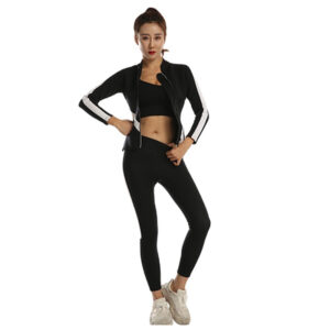 Women Sauna Neoprene Sweat Workout Fitness Waist Trainer Hot Slimming Suit Sleeve Bodysuit