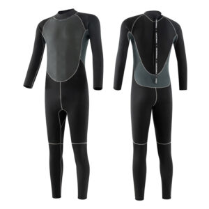 Wetsuit 3/2mm SBR Neoprene Full Wet Suit Back Zip for Surfing Swimming Diving Water Sports