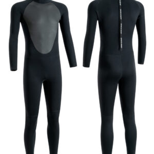Men's and women's 3/5mm wet suit for winter swimming, diving, snorkeling, surfing, and sun protection, with thermal insulation and cold resistance. One-piece design.